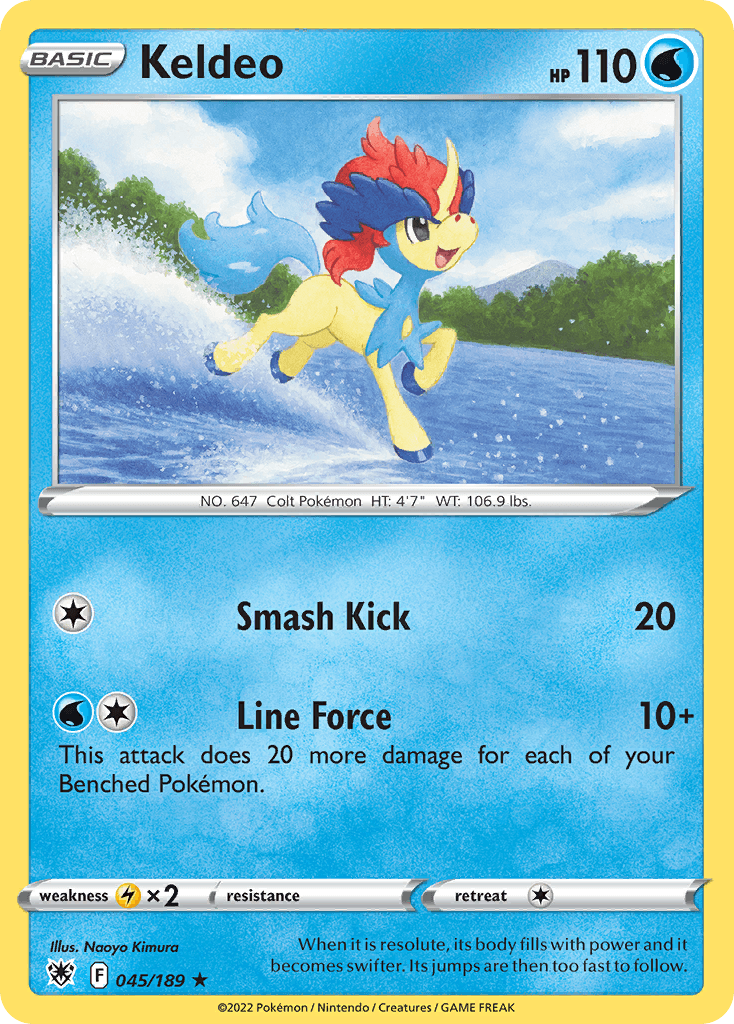 Keldeo Pokémon card