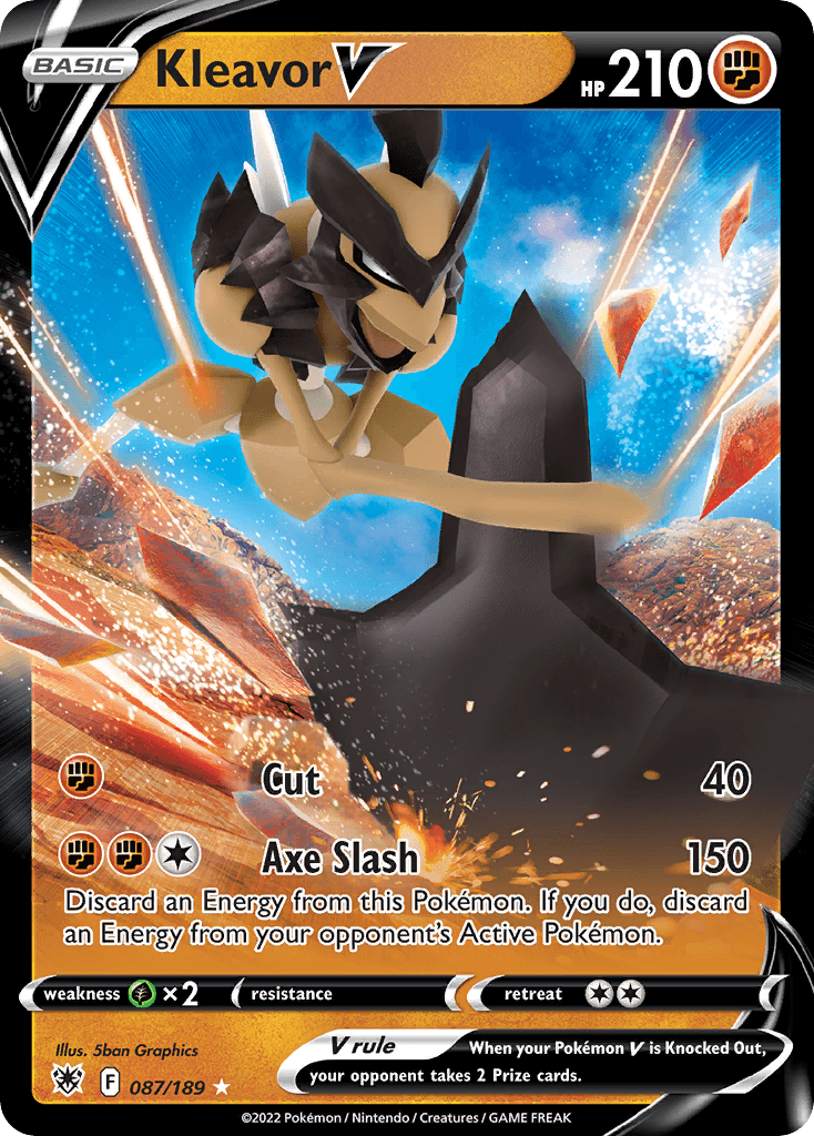 Kleavor V Pokémon card