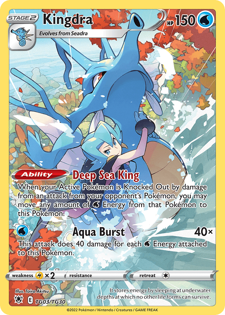 Kingdra — Trainer Gallery Rare Holo