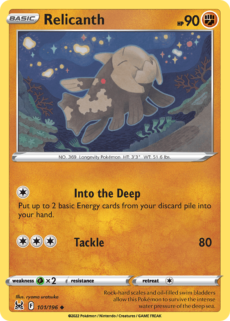 Relicanth Pokémon card