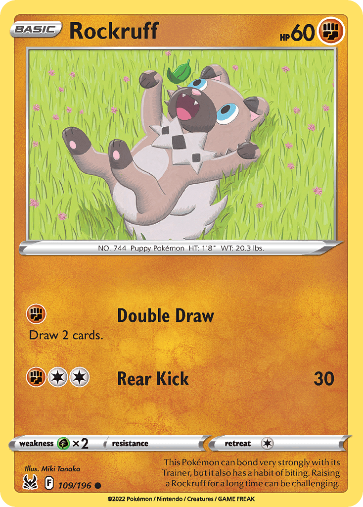 Rockruff Pokémon card