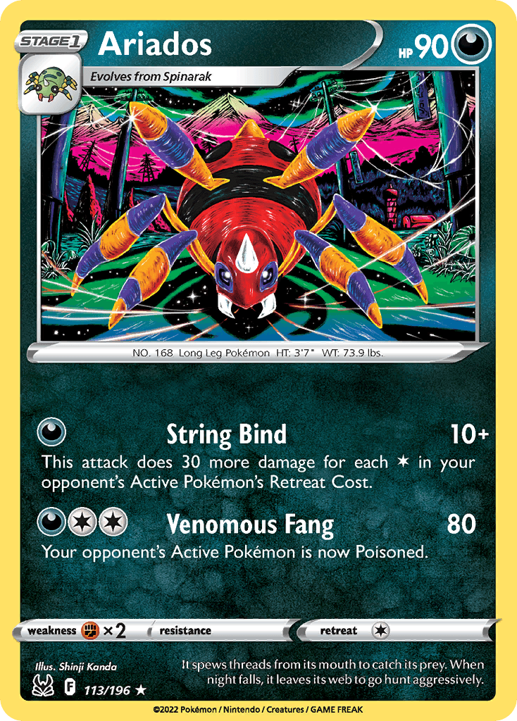 Ariados Pokémon card