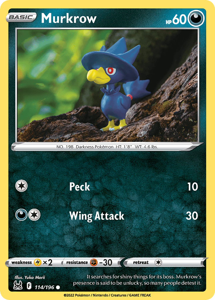 Murkrow illustrated by Yuka Morii