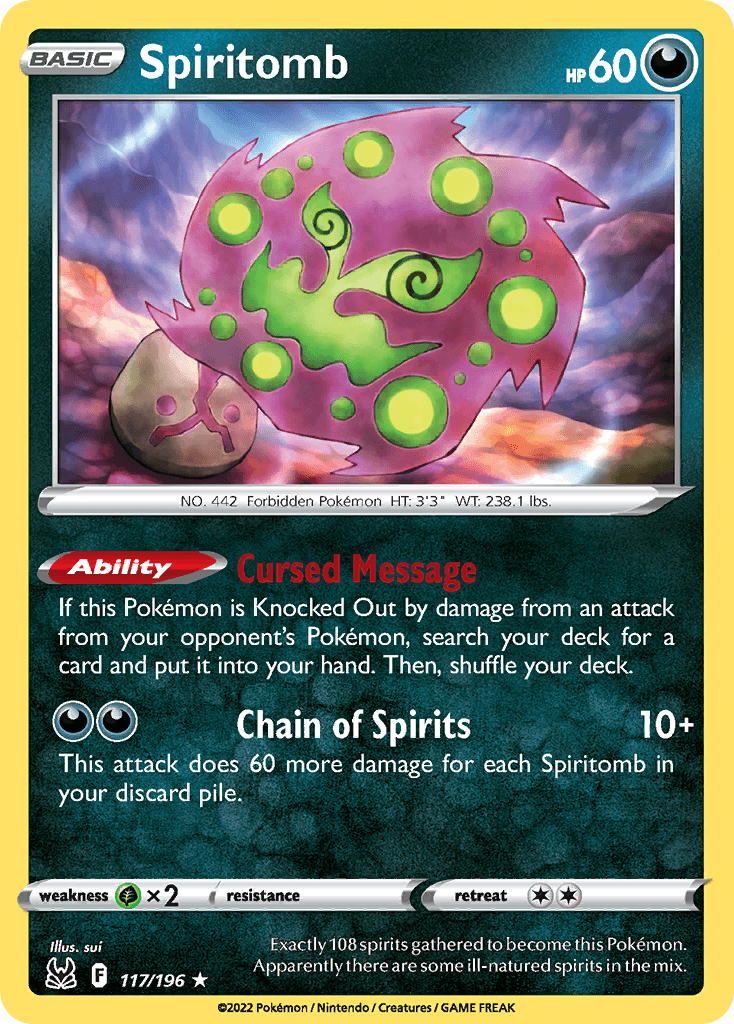 Spiritomb Pokémon card