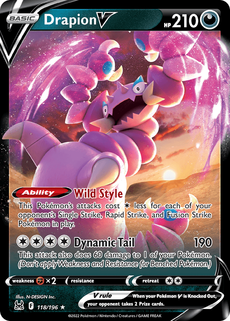 Drapion V Pokémon card