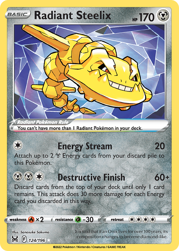 Radiant Steelix Pokémon card