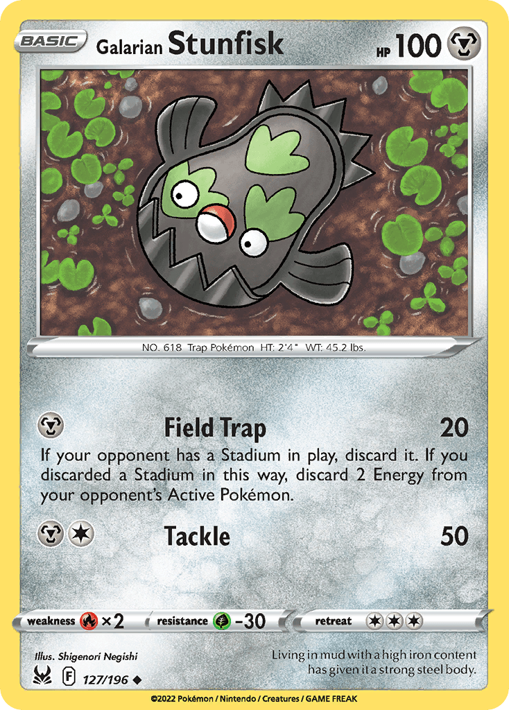Galarian Stunfisk Pokémon card