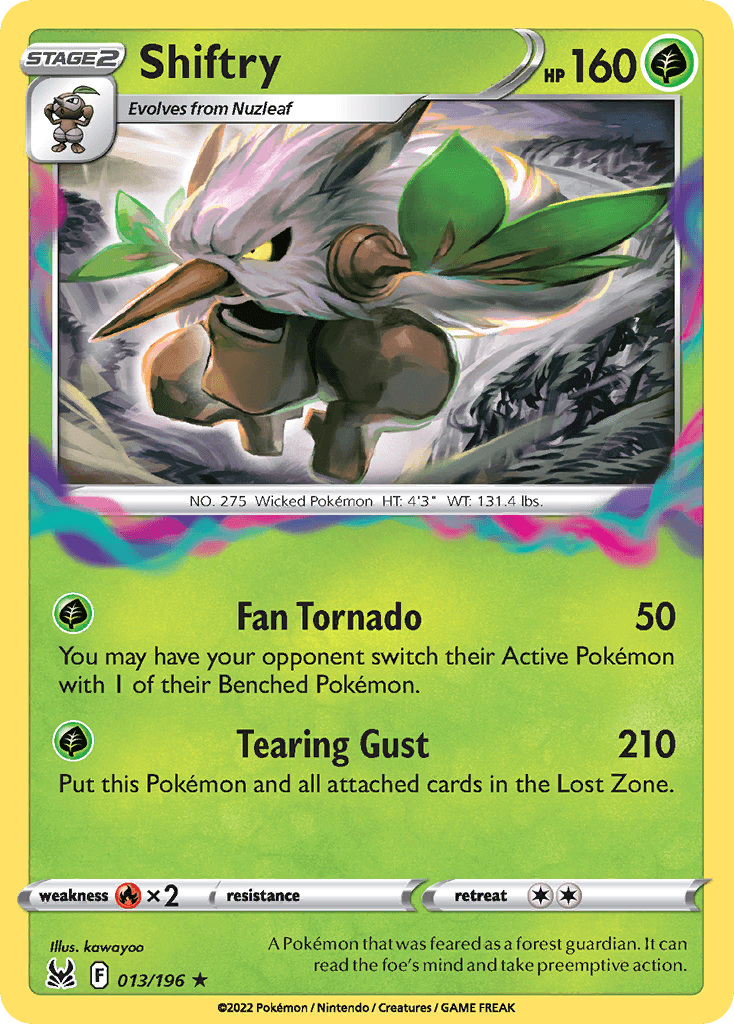 Shiftry Pokémon card