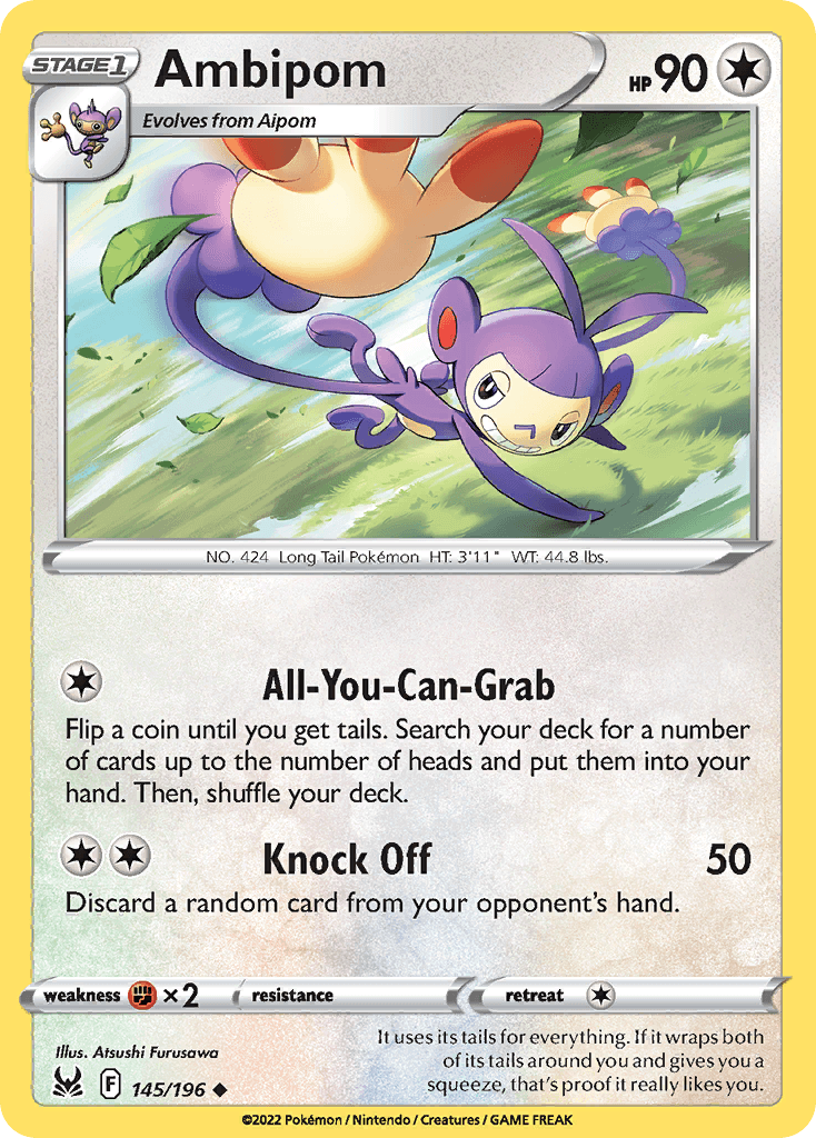 Ambipom Pokémon card