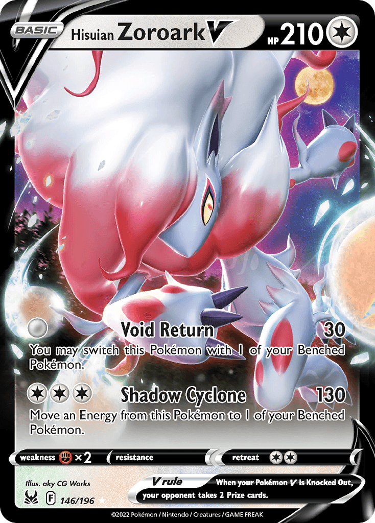 Hisuian Zoroark V Pokémon card