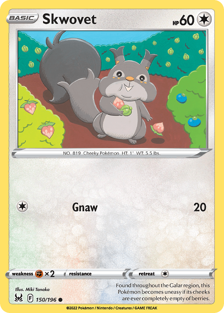 Skwovet Pokémon card