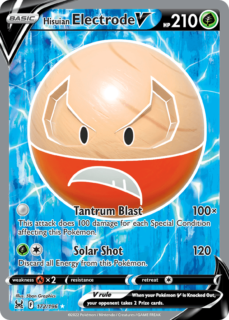 Hisuian Electrode V Pokémon card