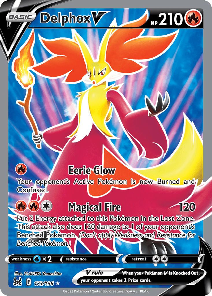 Delphox V Pokémon card