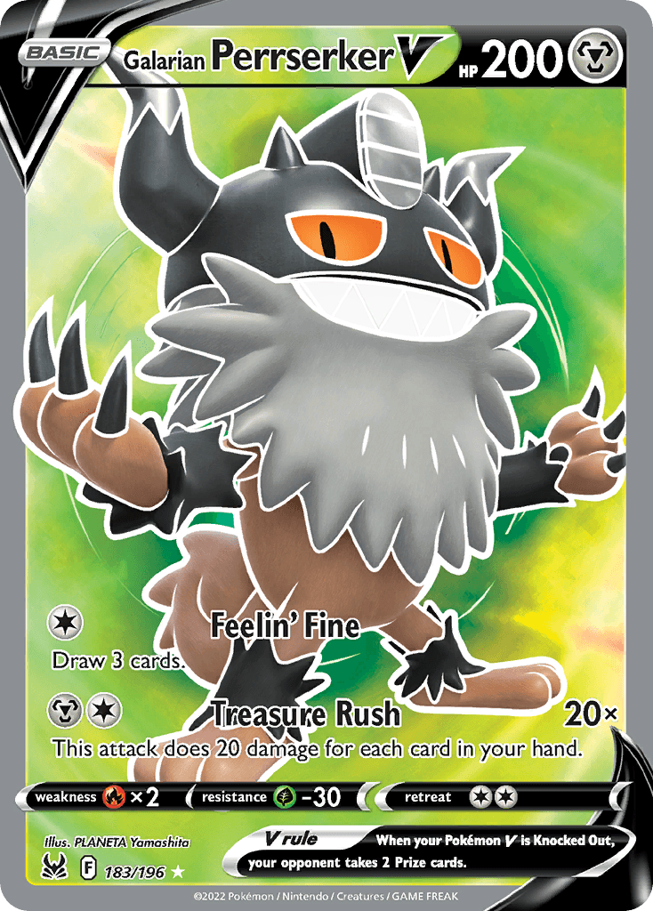 Galarian Perrserker V Pokémon card