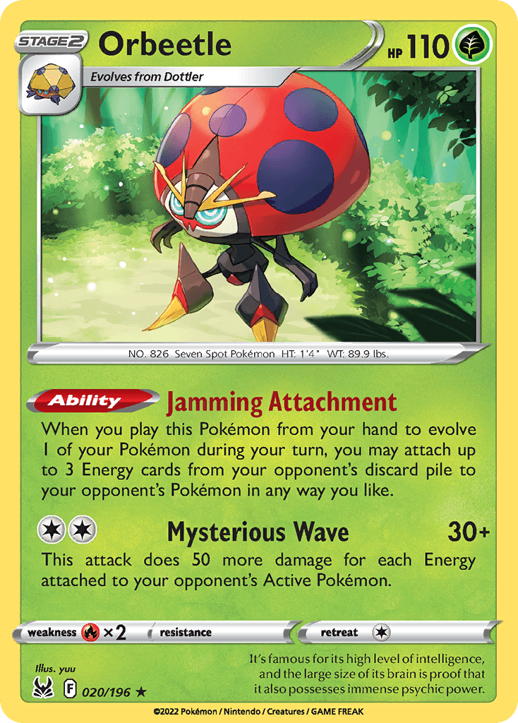 Orbeetle Pokémon card