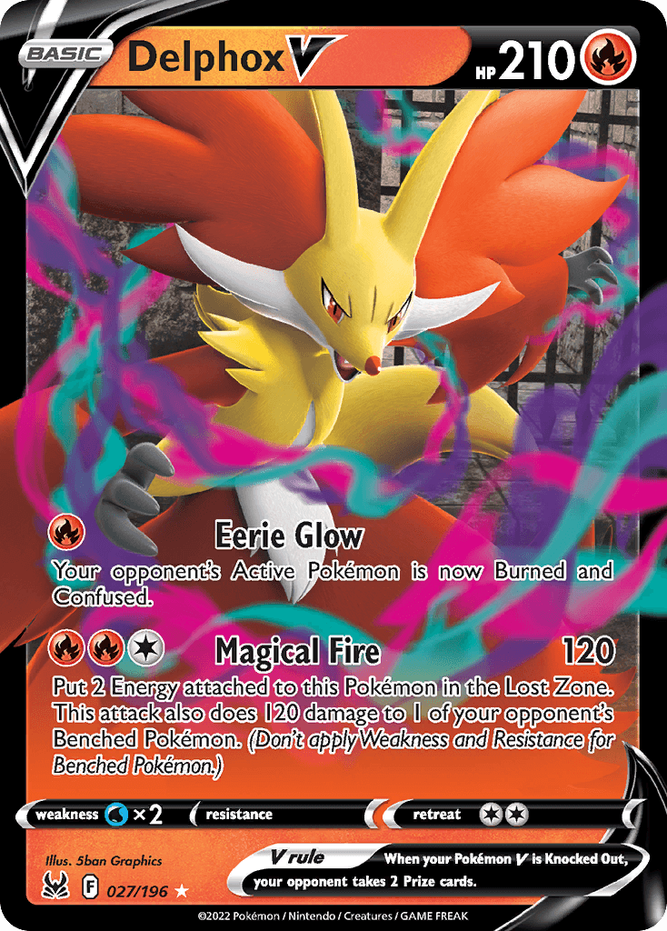 Delphox V Pokémon card