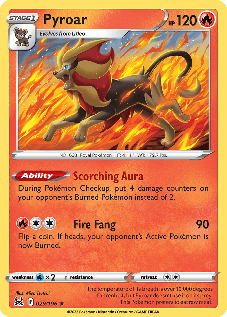 Pyroar Pokémon card