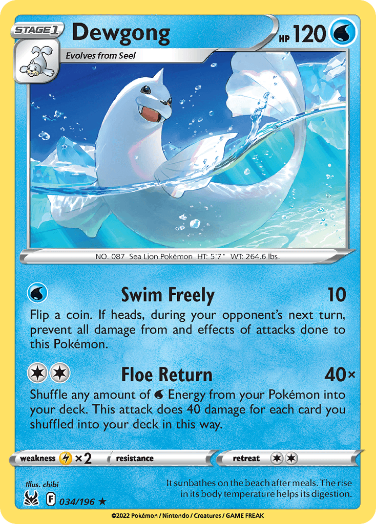 Dewgong Pokémon card