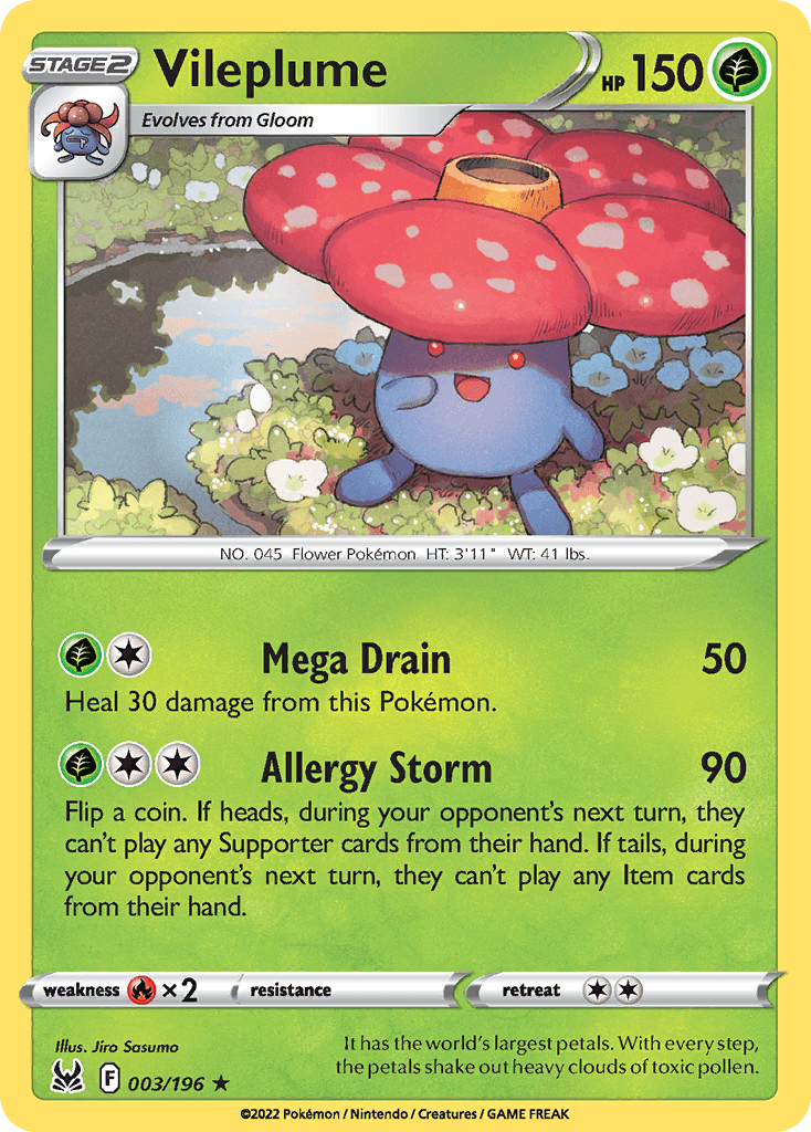 Vileplume Pokémon card