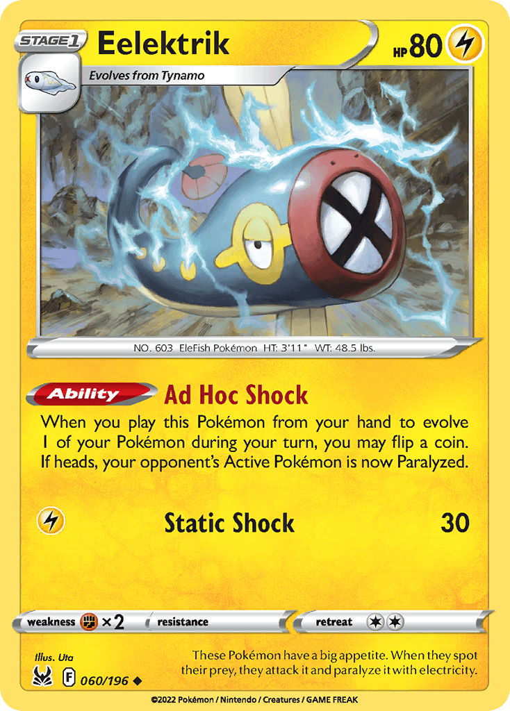 Eelektrik Pokémon card
