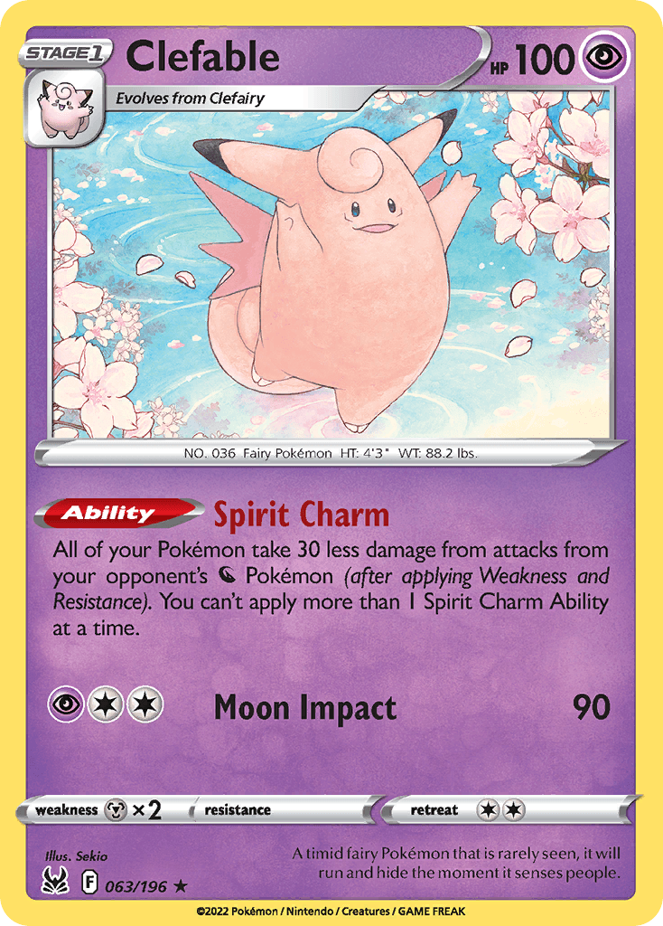 Clefable Pokémon card