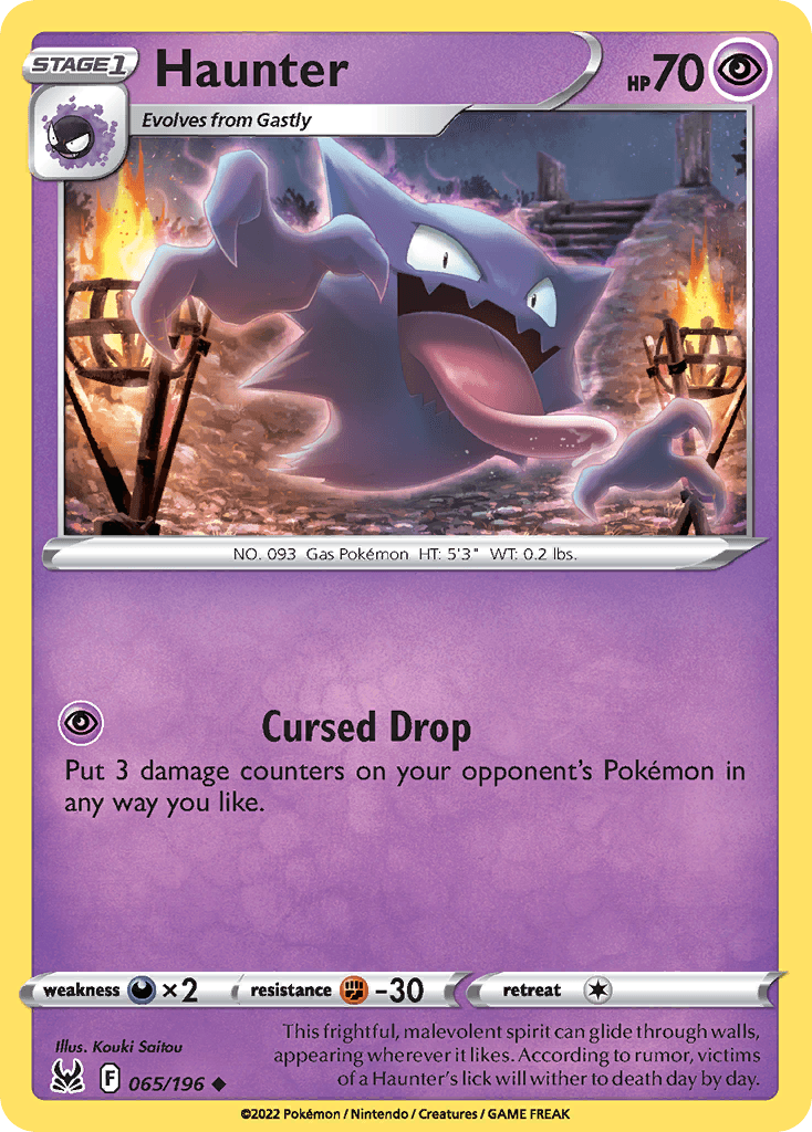 Haunter Pokémon card
