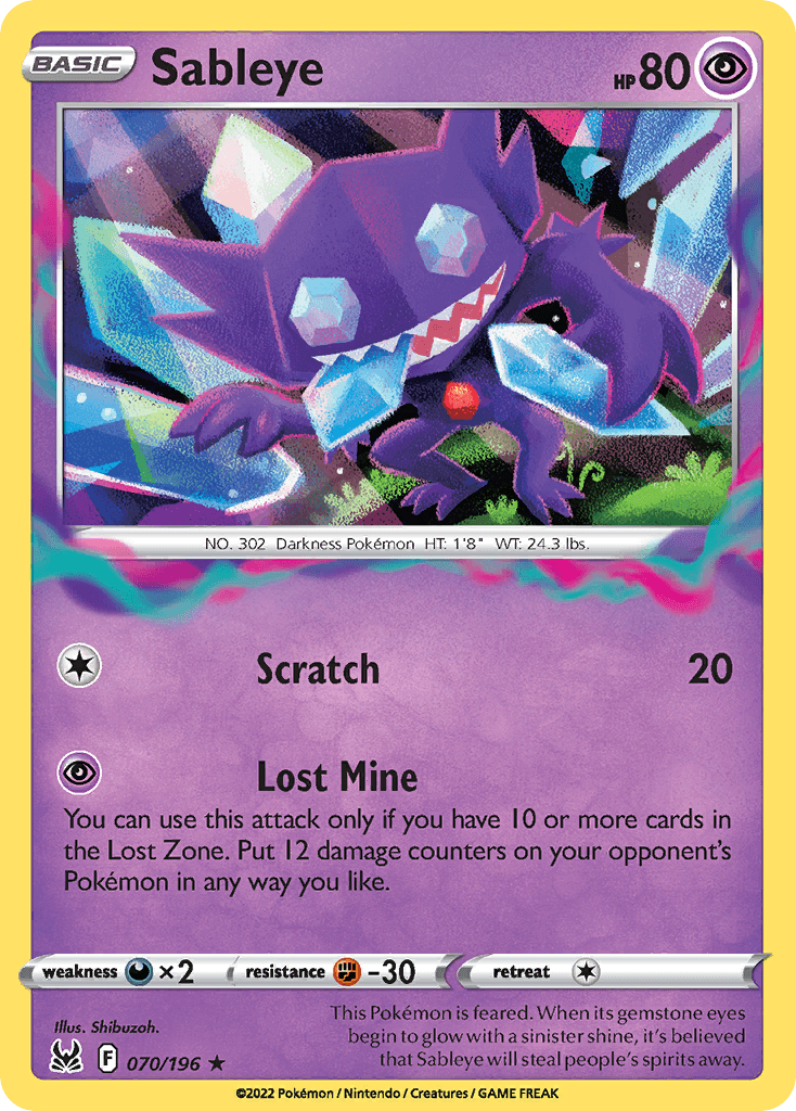 Sableye Pokémon card