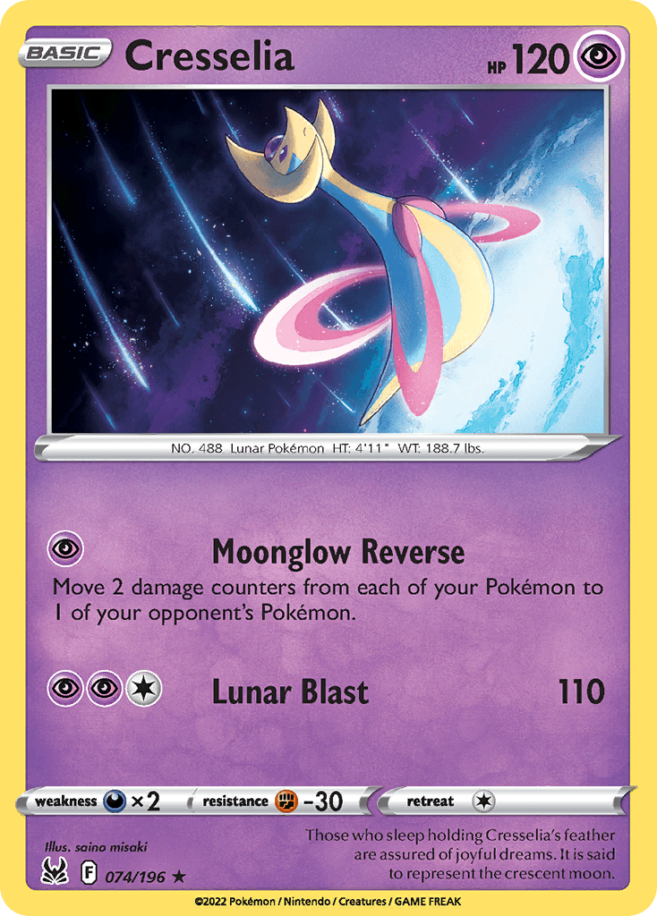 Cresselia Pokémon card