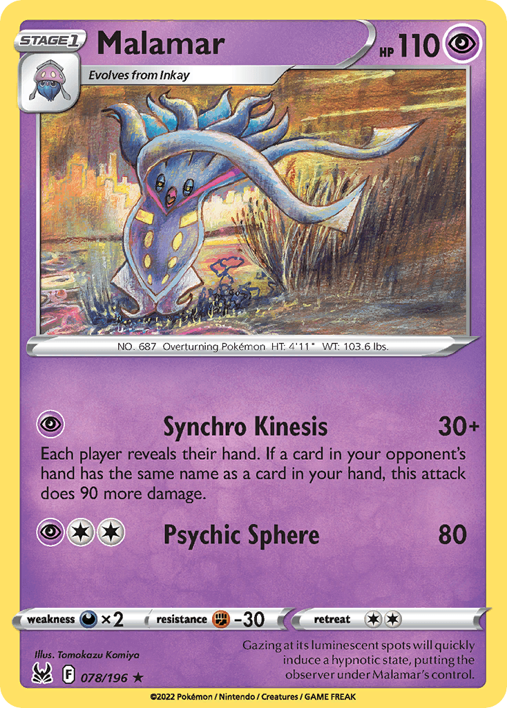 Malamar Pokémon card