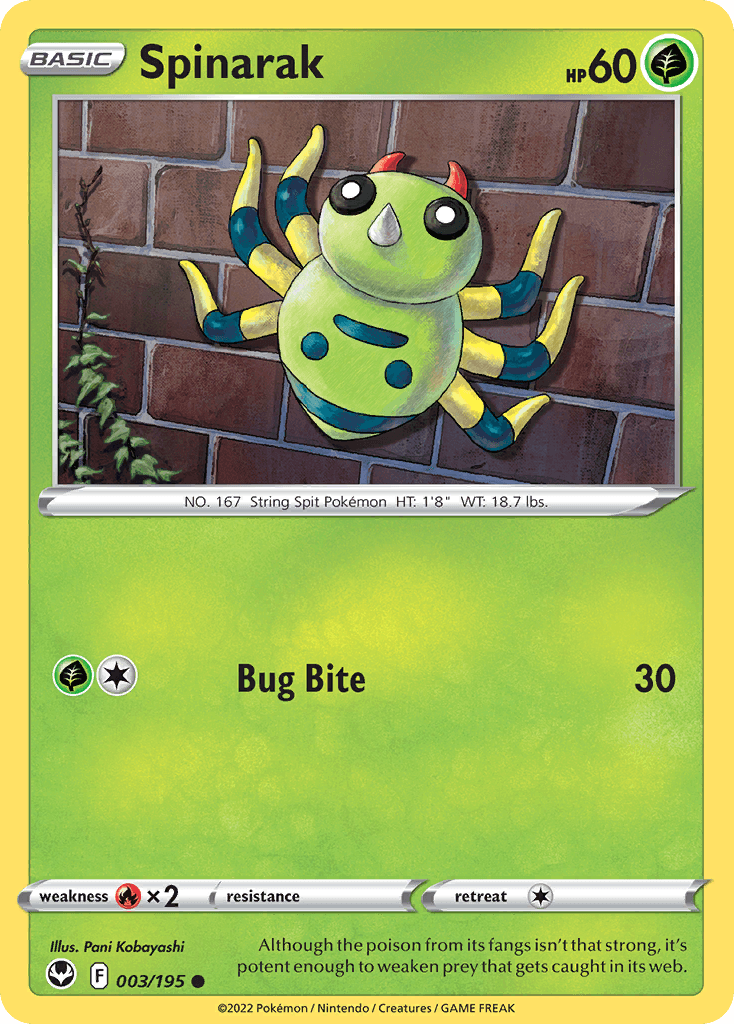 Spinarak Pokémon card