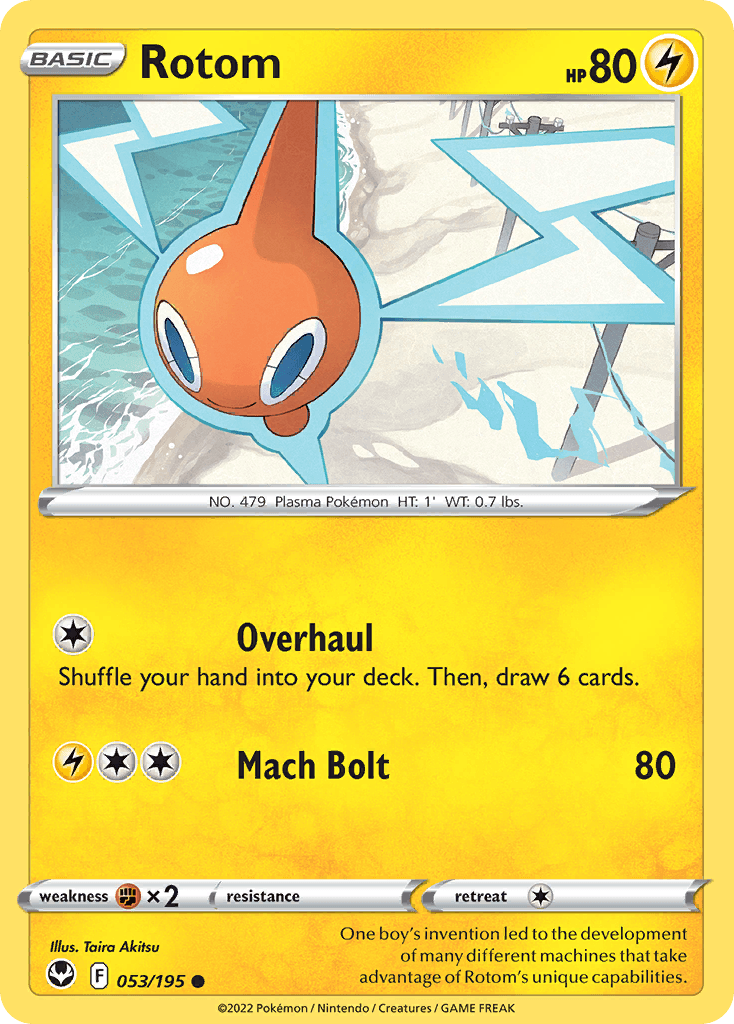 Rotom Pokémon card