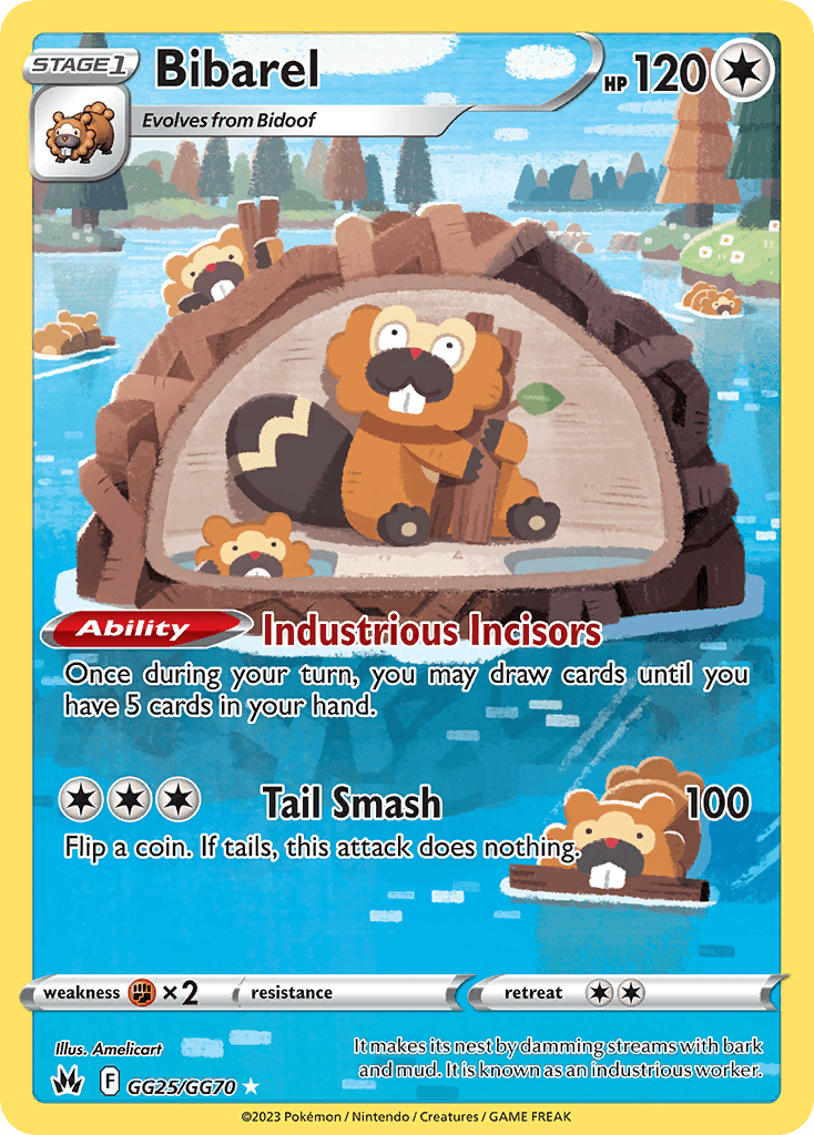 Bibarel — Trainer Gallery Rare Holo