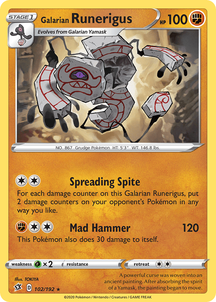 Galarian Runerigus Pokémon card