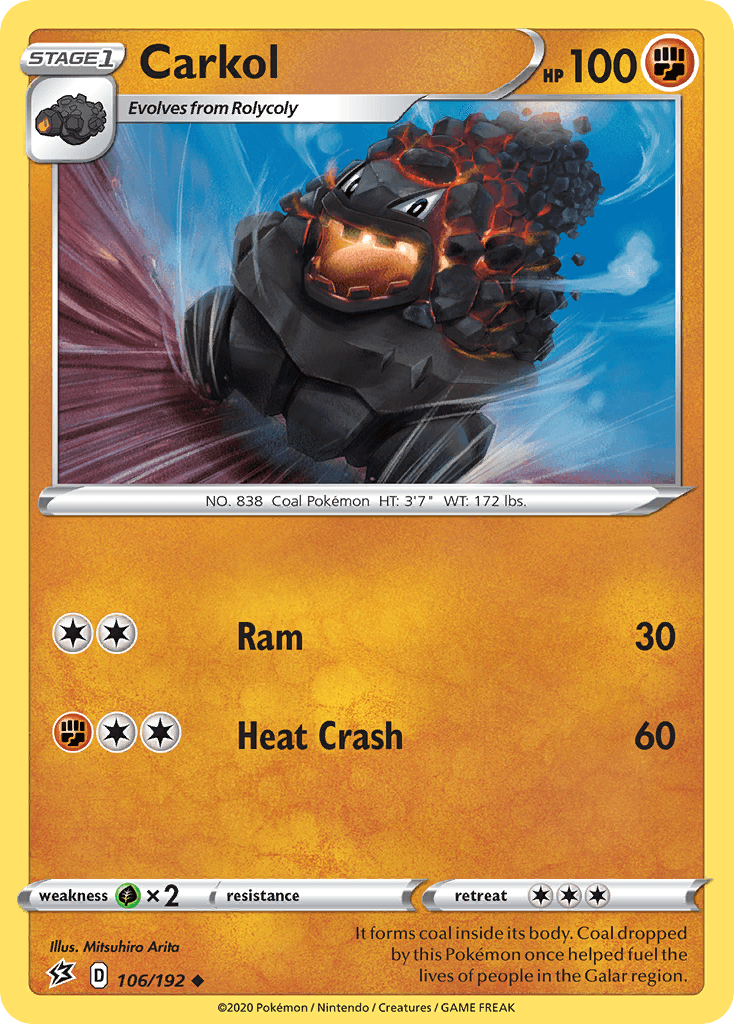 Carkol Pokémon card