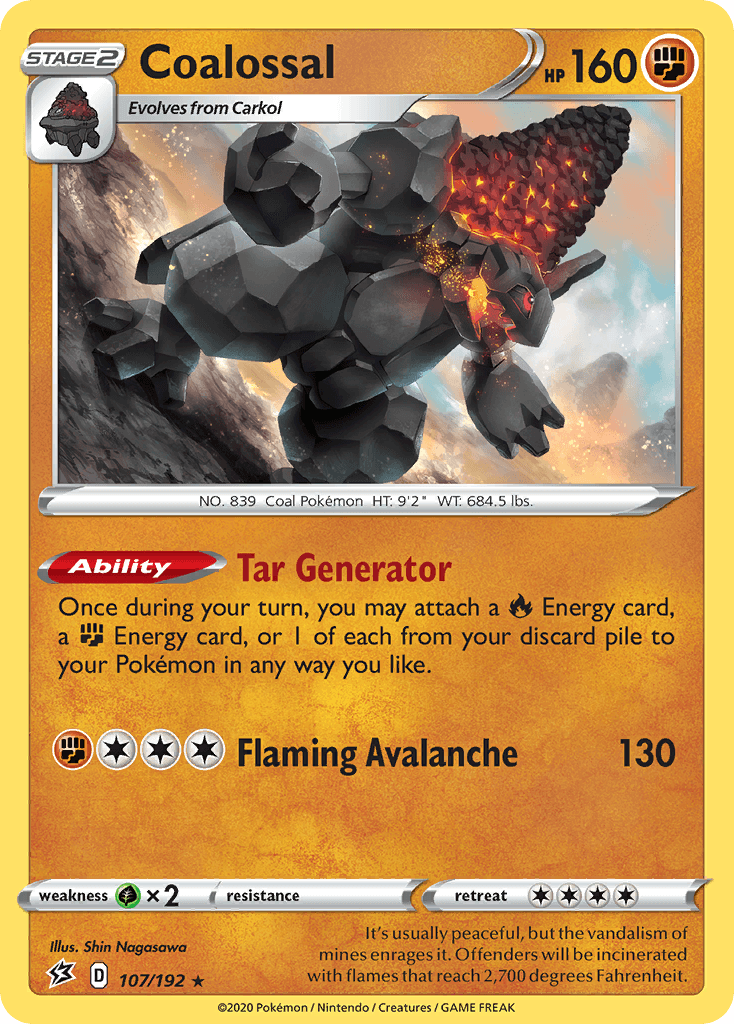 Coalossal Pokémon card