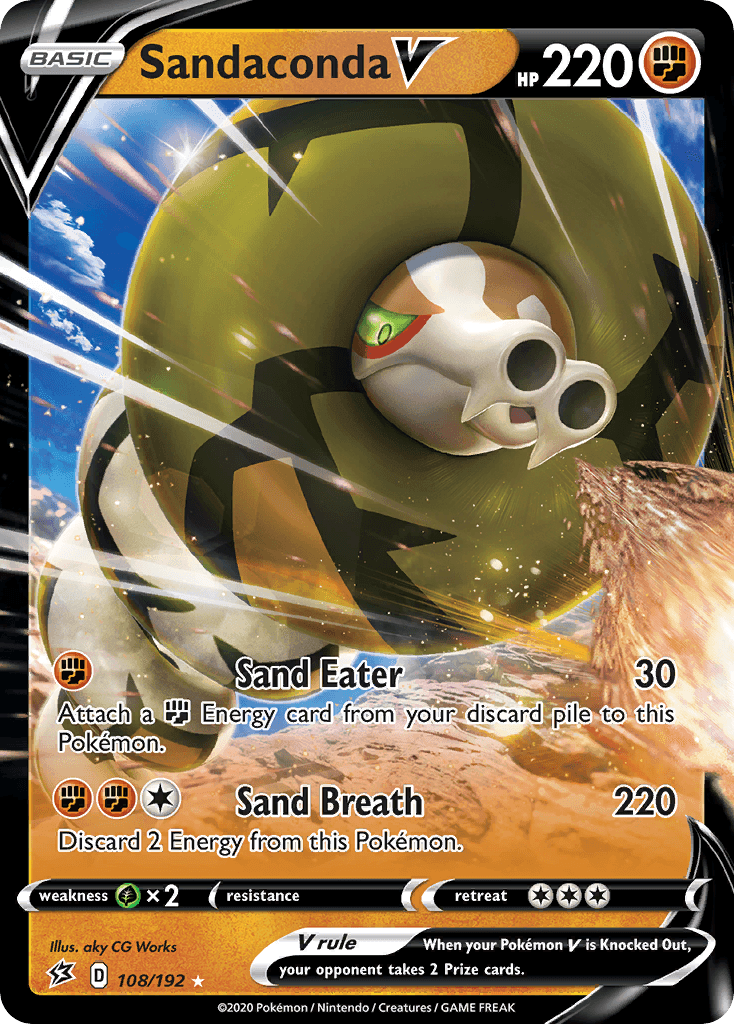 Sandaconda V Pokémon card