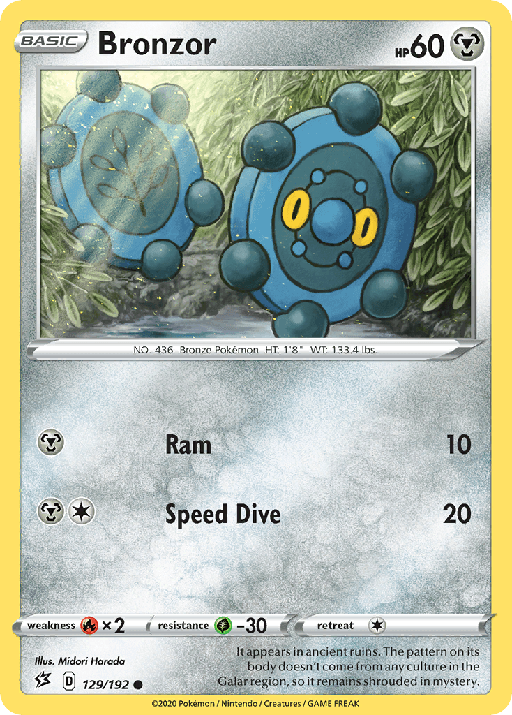 Bronzor Pokémon card