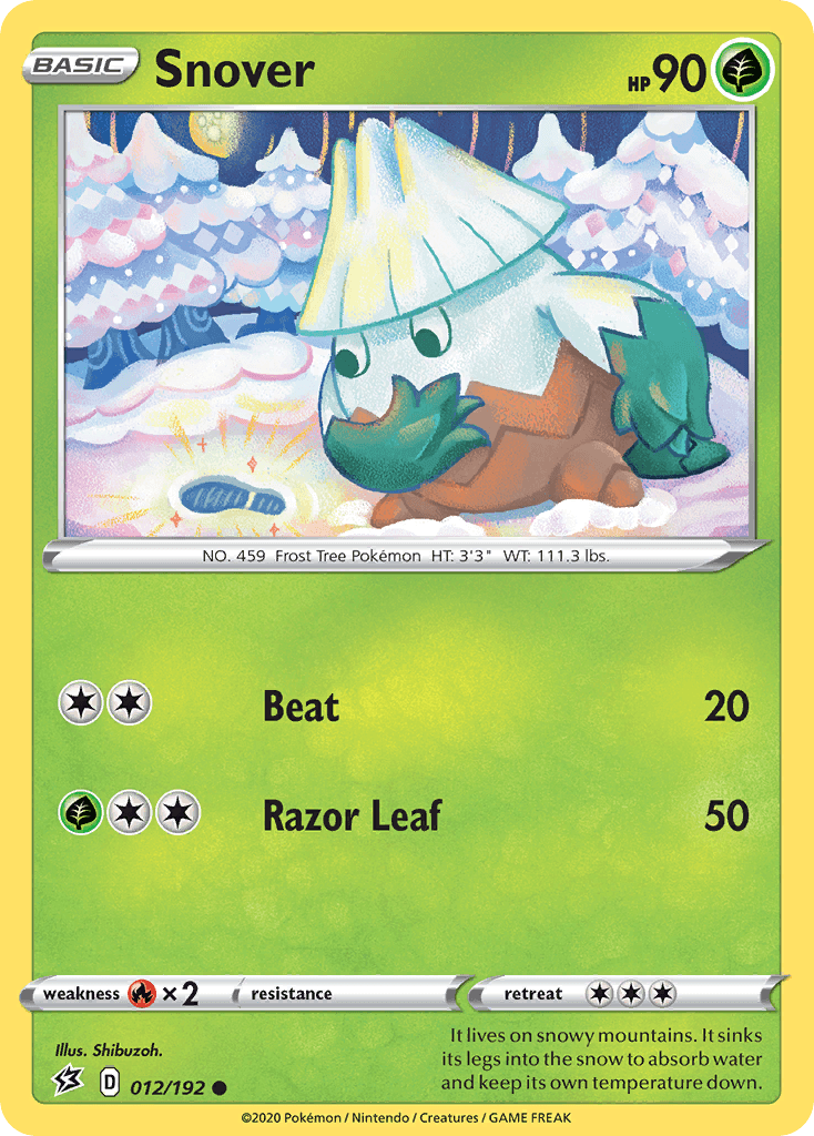 Snover Pokémon card