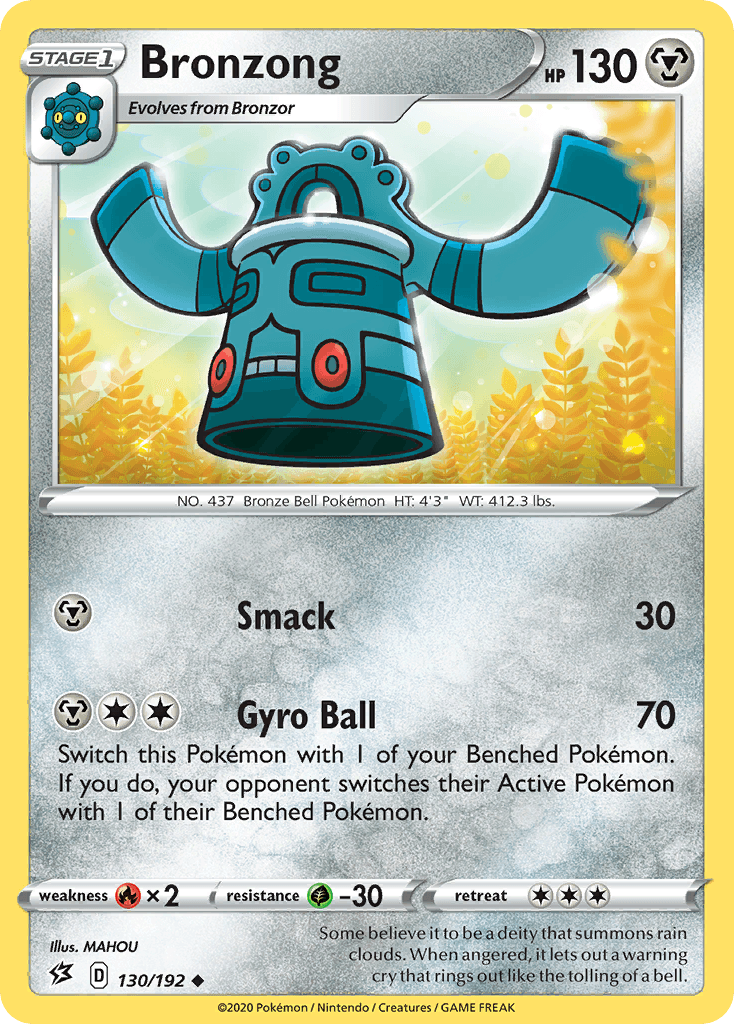 Bronzong Pokémon card