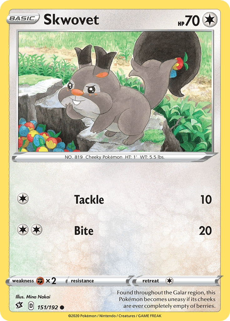 Skwovet Pokémon card