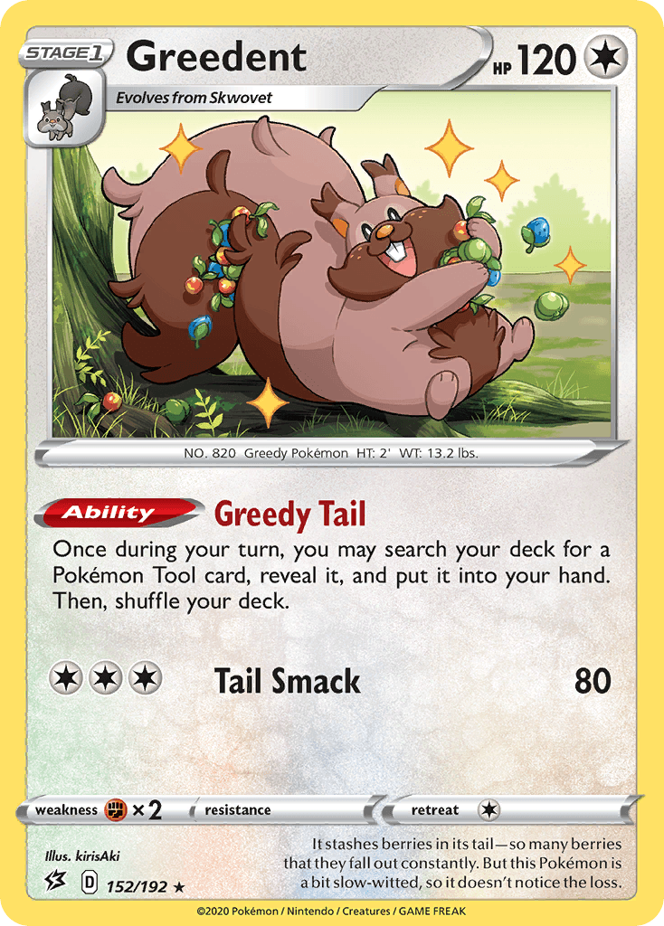 Greedent Pokémon card