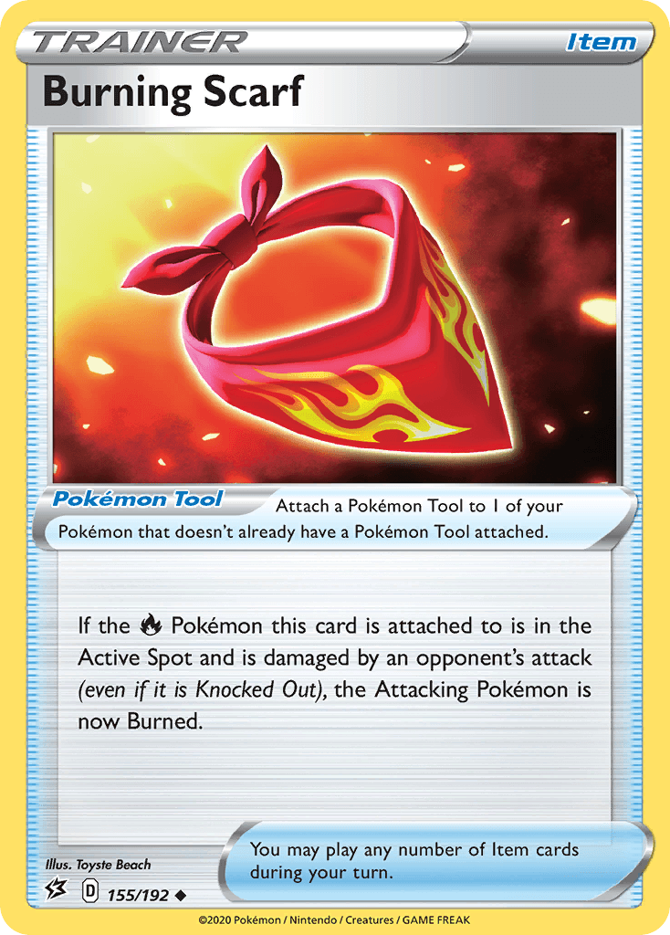 Burning Scarf Pokémon card