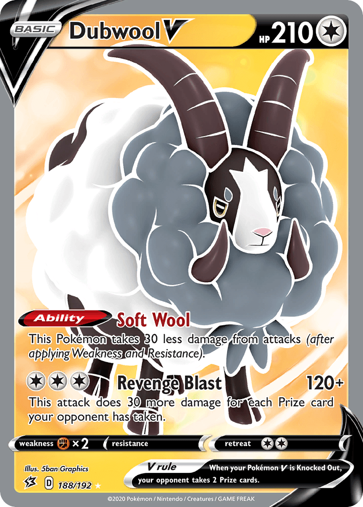 Dubwool V Pokémon card