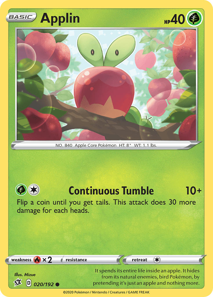 Applin Pokémon card