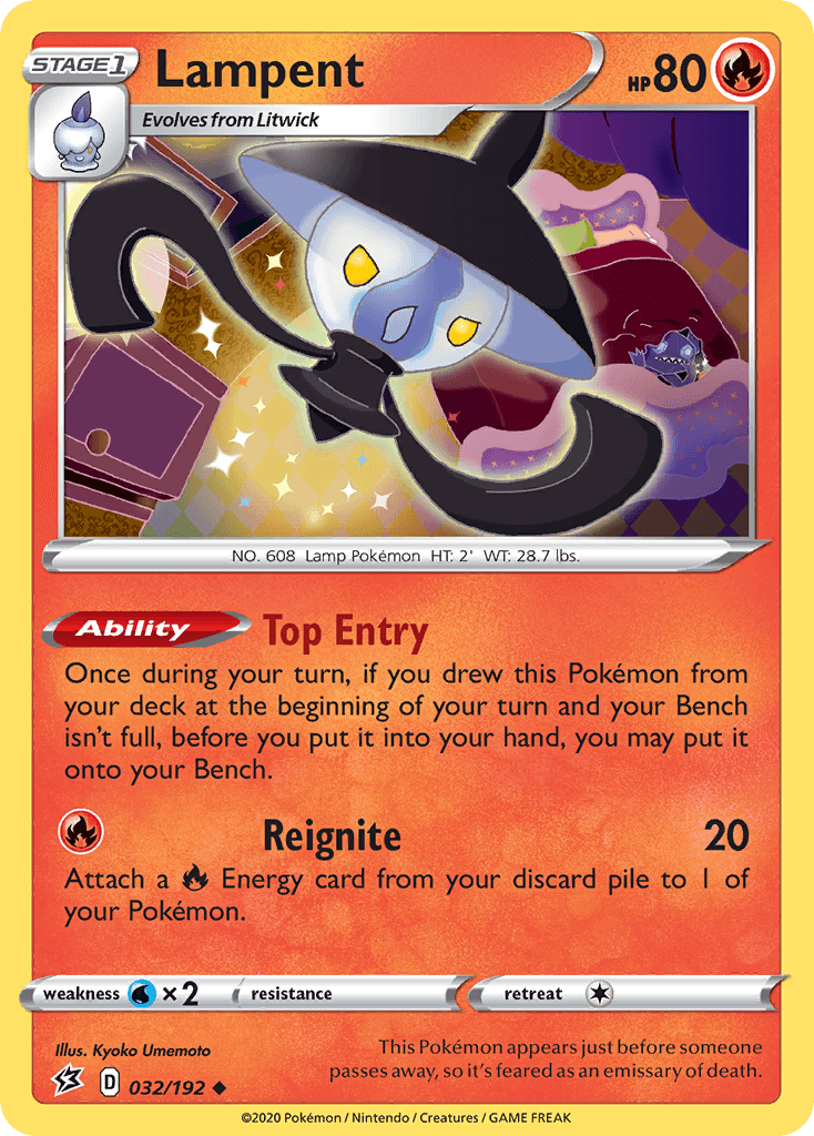 Lampent Pokémon card