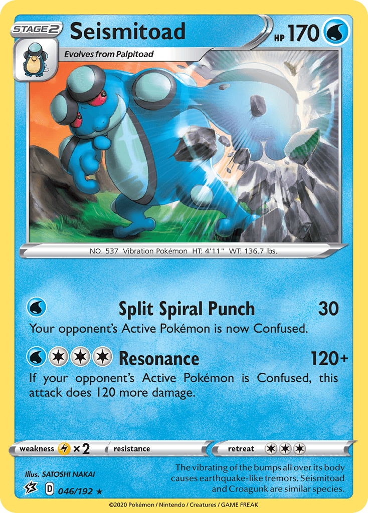 Seismitoad Pokémon card