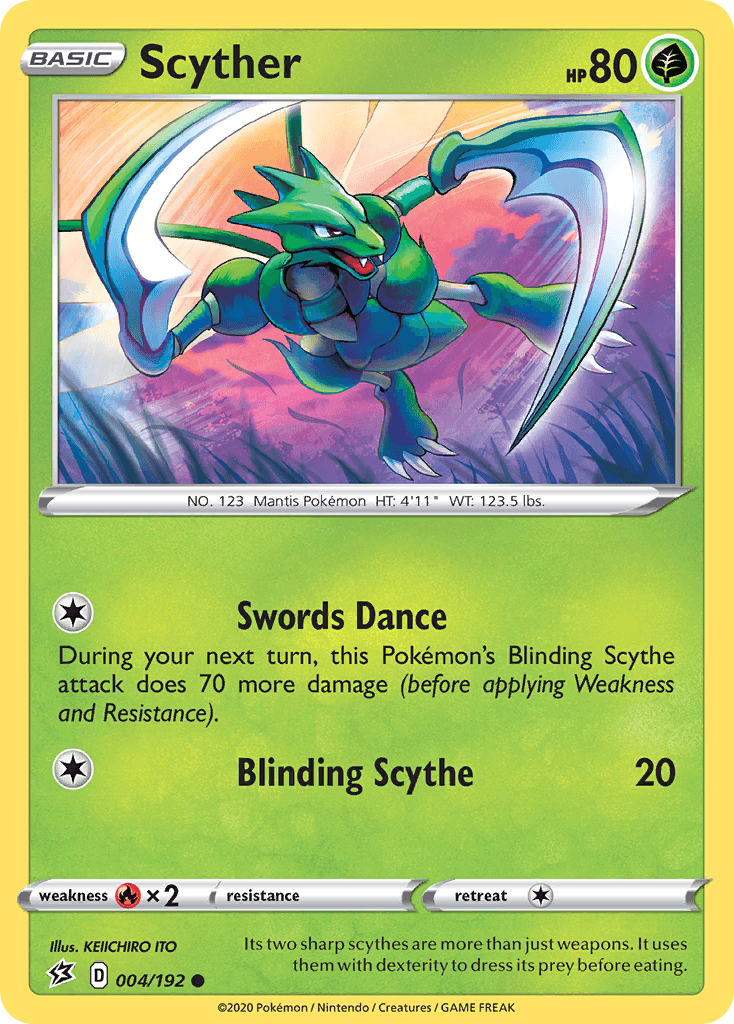 Scyther Pokémon card