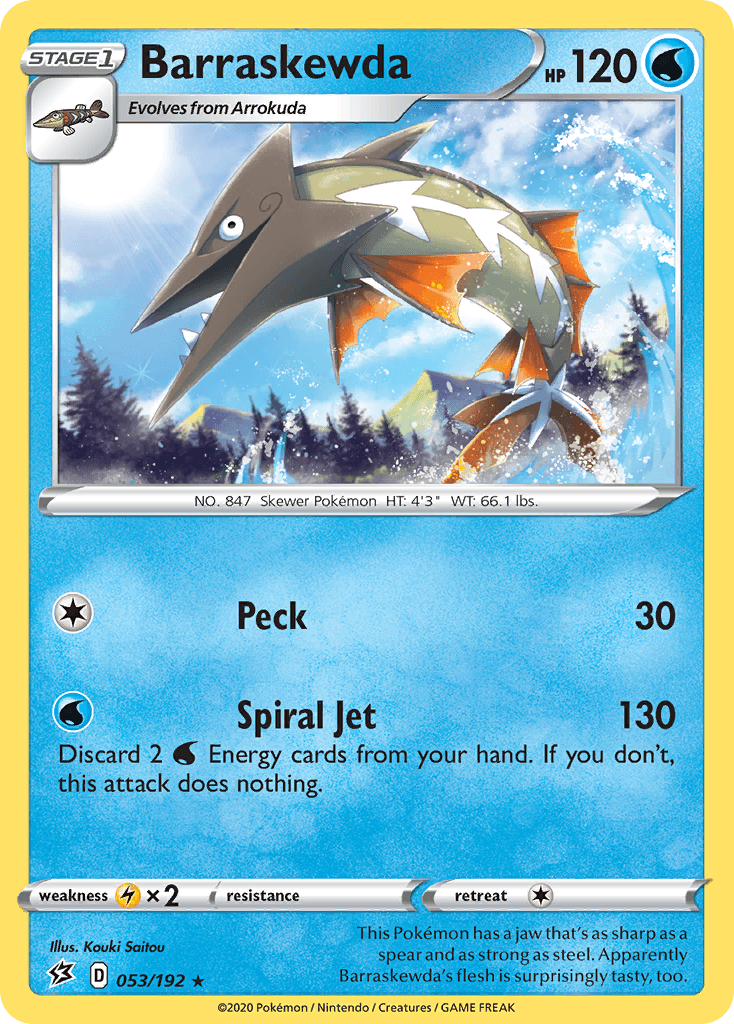 Barraskewda Pokémon card