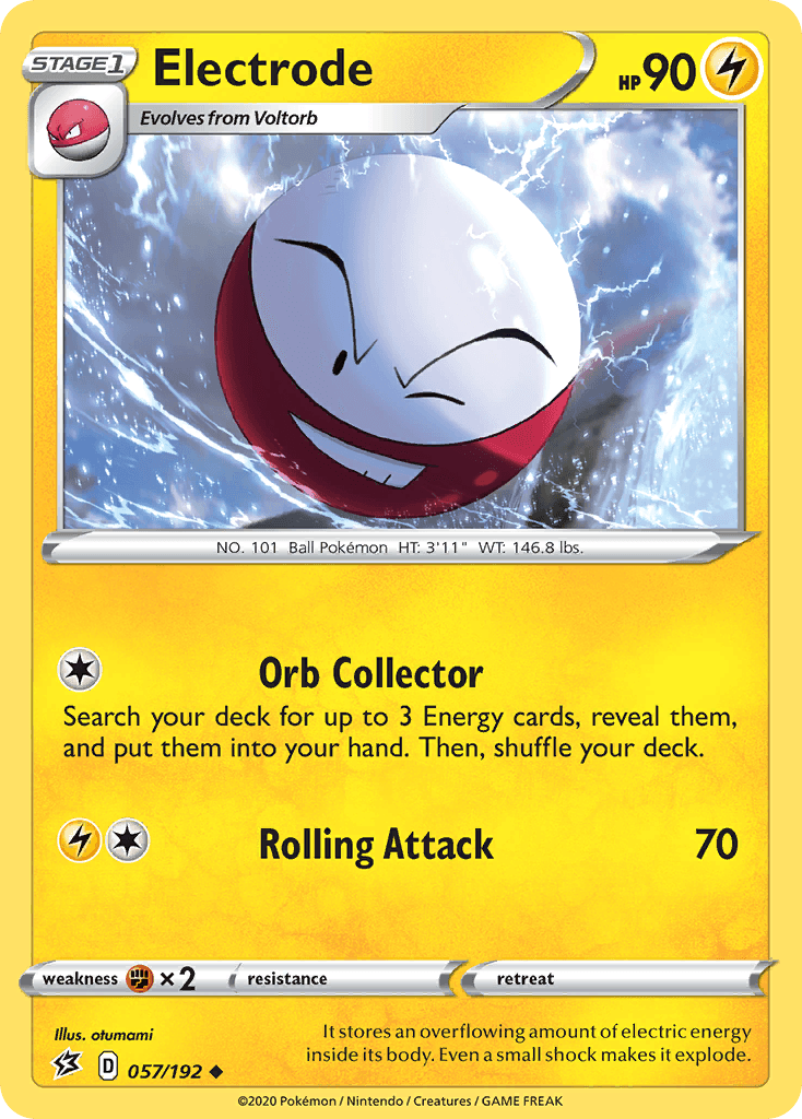 Electrode Pokémon card