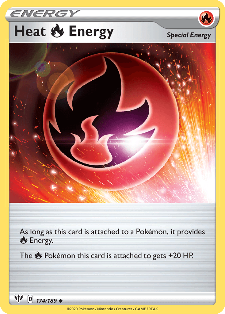 Heat Fire Energy Pokémon card
